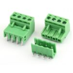 4Pin XY2500 Pluggable Screw Terminal Block -Right Angle - 5.08mm Pitch Set of M+F